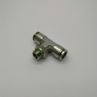 MPTS-G 316 stainless steel push fit run tee swivel connectors