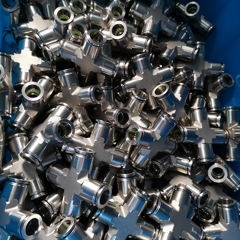 MPZAS 316 stainless steel push to connect union cross pneumatic fittings