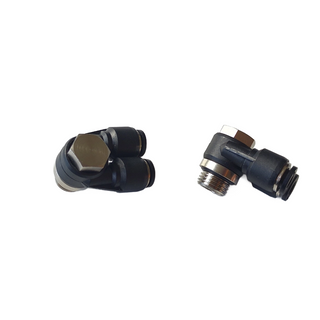 3-Way PA Male BSPP Rotary Connector, G-Thread Interface